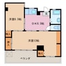 富士美荘　本館 2DKの間取り