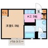 カンティーク 1Kの間取り