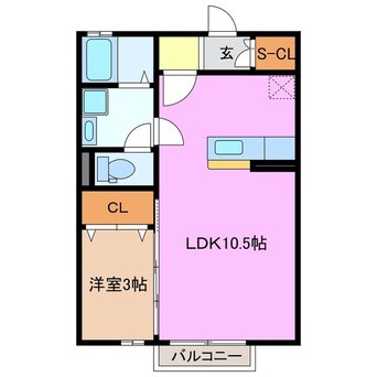 間取図 ＣＯＭＯＤＯ楠Ⅲ