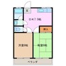 安達ビル 2DKの間取り