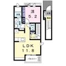 パイン　デュー 1LDKの間取り