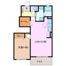 リアンヴィラージュＢ棟 1LDKの間取り