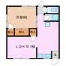 ハーベスト四日市 1LDKの間取り