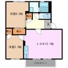 ファミール西日野　B棟 2LDKの間取り