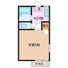 シャルム曙 1Kの間取り