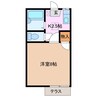 シャルム曙 1Kの間取り