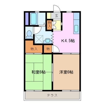 間取図 タウニーラークウッドＡ棟