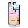 ヌーベルバーグ 1DKの間取り