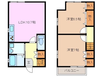 間取図 フォーラム那由他　Ｃ・Ｄ棟