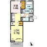Ｄ－ｒｏｏｍ　ｔｏｋｉｗａ　A 1LDKの間取り