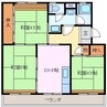 フェリーナ１１０棟 3DKの間取り
