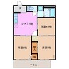 シティハイツ天の森 3DKの間取り