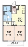 ソフィア壱番館 2DKの間取り