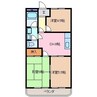 フォレストえつ葉 3DKの間取り