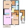 カーサ　絆 2LDKの間取り