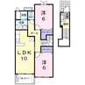 ランドマーク８９ 2LDKの間取り