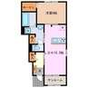 トレノ　カーサ　Ⅲ 1LDKの間取り