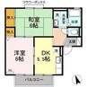 グレースハイム 2DKの間取り