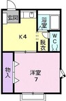 メバルステート 1Kの間取り
