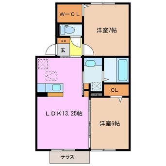 間取図 アリビオ東日野