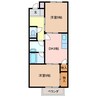 クレール三滝台 2DKの間取り