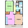 アールズコート 2DKの間取り