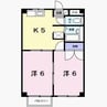 エンジェルハイム 2Kの間取り