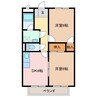 サープラスⅡときわ 2DKの間取り