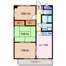 クレアールAZUMA 3DKの間取り