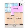 コーポラス日野 2DKの間取り
