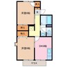 カーサセレーノ　Ａ棟 2DKの間取り