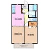 エミーナ泊山 2DKの間取り