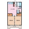 小古曽ビル 2DKの間取り
