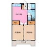 小古曽ビル 2DKの間取り