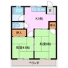 栄コーポ 2Kの間取り