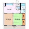 ハイツ泊 2DKの間取り