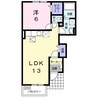 オーブ　ヴィーナス 1LDKの間取り