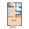 クレーネ 1Rの間取り
