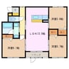 河原田フォーラム６ 3LDKの間取り