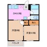 笹川第二ハイツ 2DKの間取り