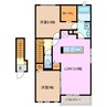 コリーヌ日永西　Ａ 2LDKの間取り