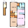 サンライズくすの木Ａ 2LDKの間取り