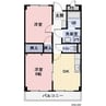 リンピア藤 2DKの間取り