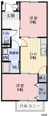サープラス石塚Ａ 2DKの間取り