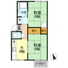 コーポ福村 2Kの間取り