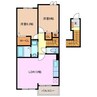 アロマム 2LDKの間取り