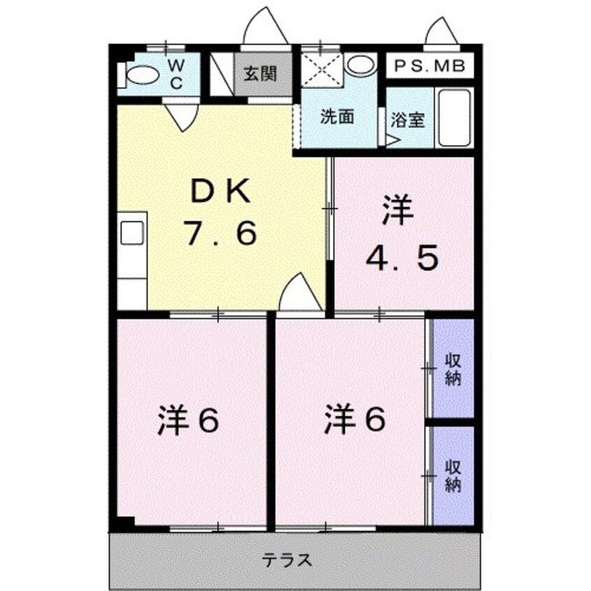 間取図 シティハイツ日野陵