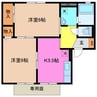 グレースハイム 2Kの間取り