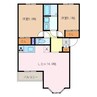 アルファ 2LDKの間取り