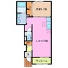 クレールＡ 1LDKの間取り
